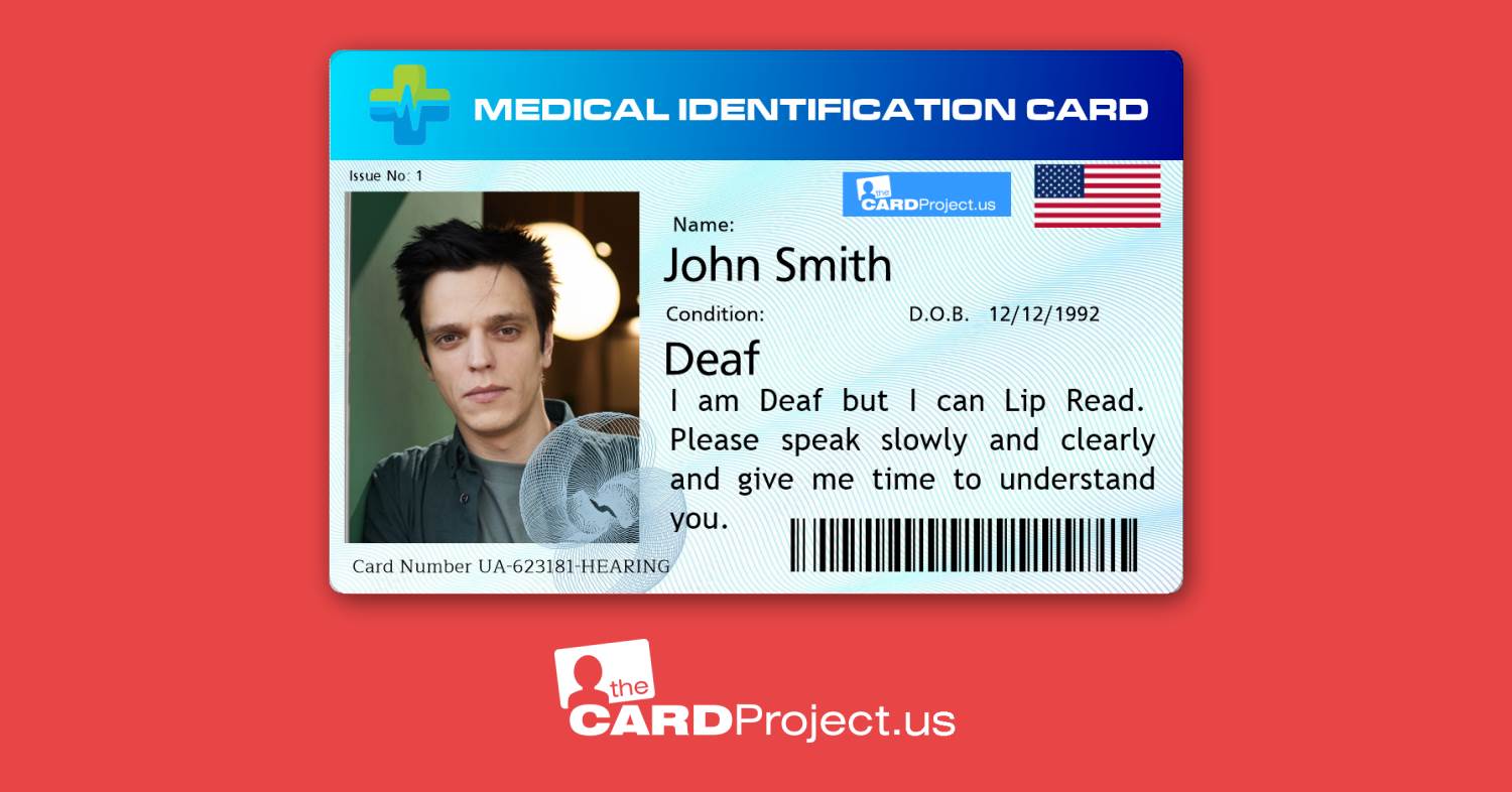 Lip Reading Premium Medical Card (FRONT)